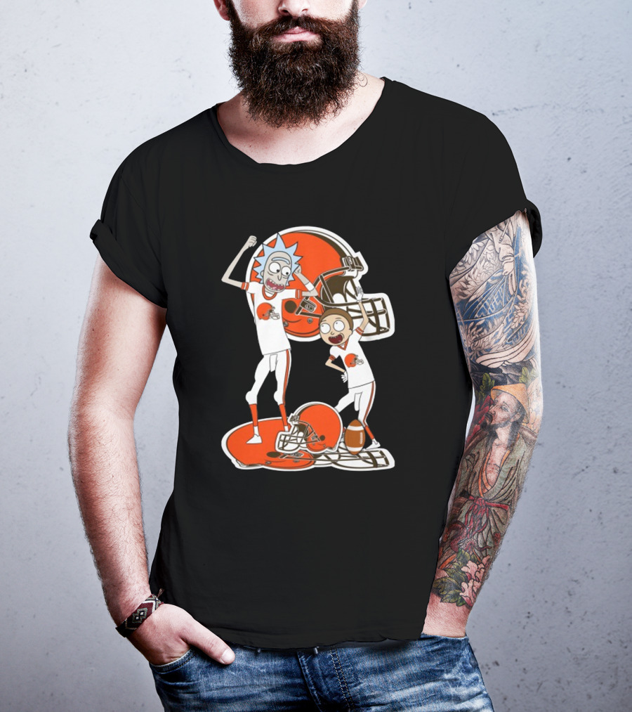 Cleveland Browns Football Rick And Morty Celebration T-Shirt