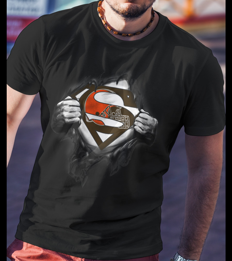 Cleveland Browns Super Hero Logo NFL Football T-Shirt
