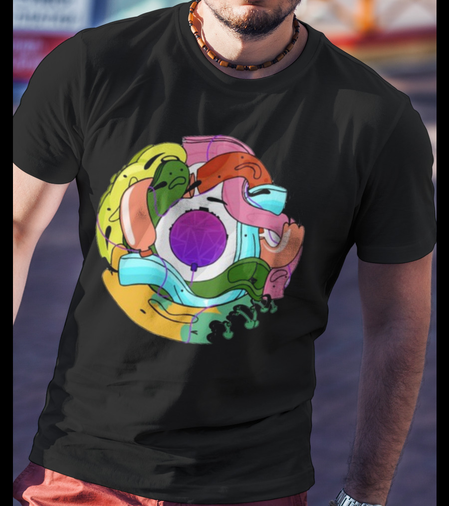 Long Ones Colorful Abstract Circular T-Shirt