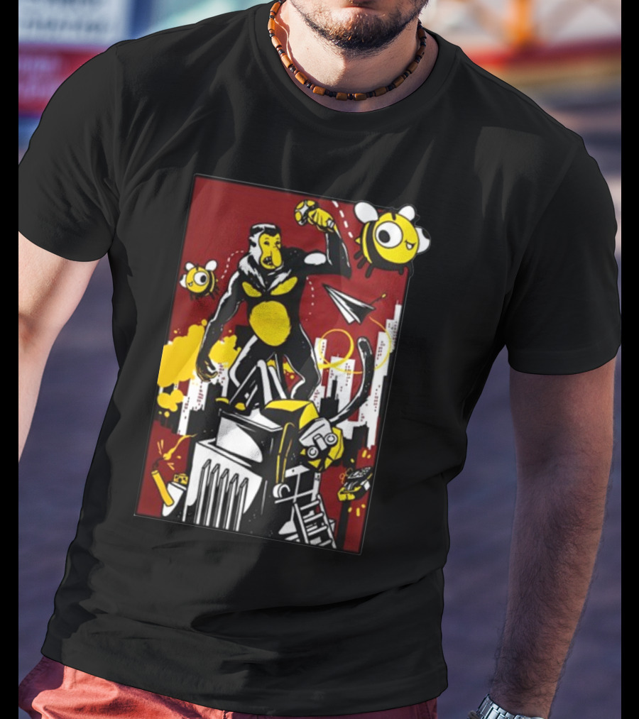 Ttt Duncan X Osie King Kong Parody With Bees And Building T-Shirt