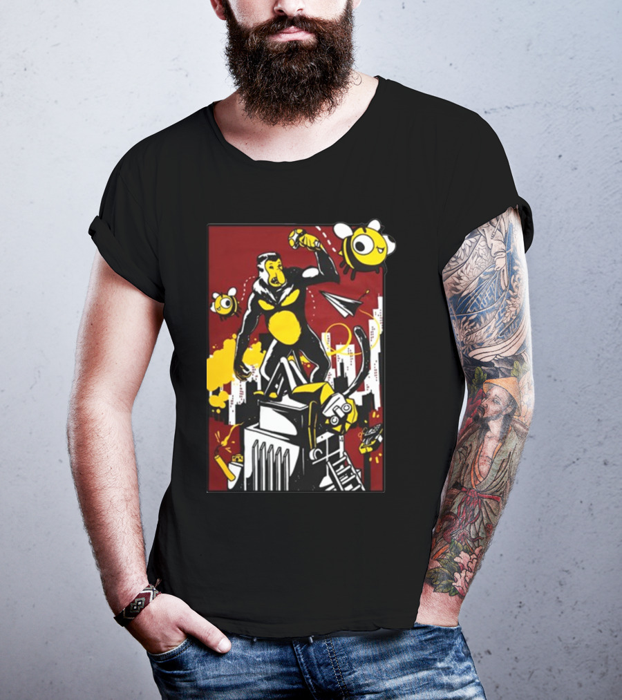 Ttt Duncan X Osie King Kong Parody With Bees And Building T-Shirt