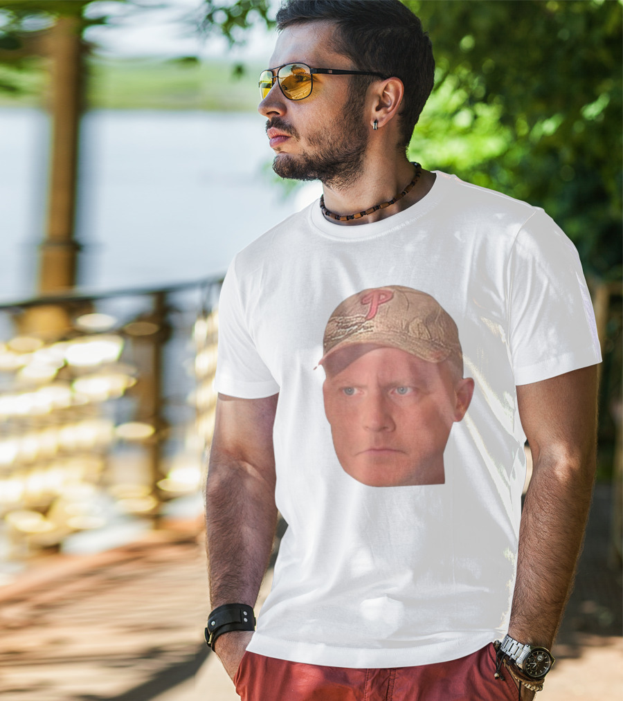 Jordie Jordan Wearing Phillies Cap Jeff Ridgway Psycho Dad Face T-Shirt