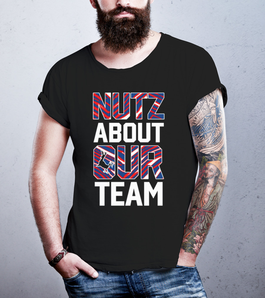Nutz About Our Team Patriotic Colors Football Fan Enthusiasm T-Shirt