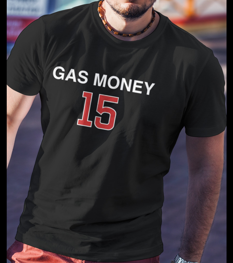 Obviousshirts Gas Money 15 Red Number Sports T-Shirt