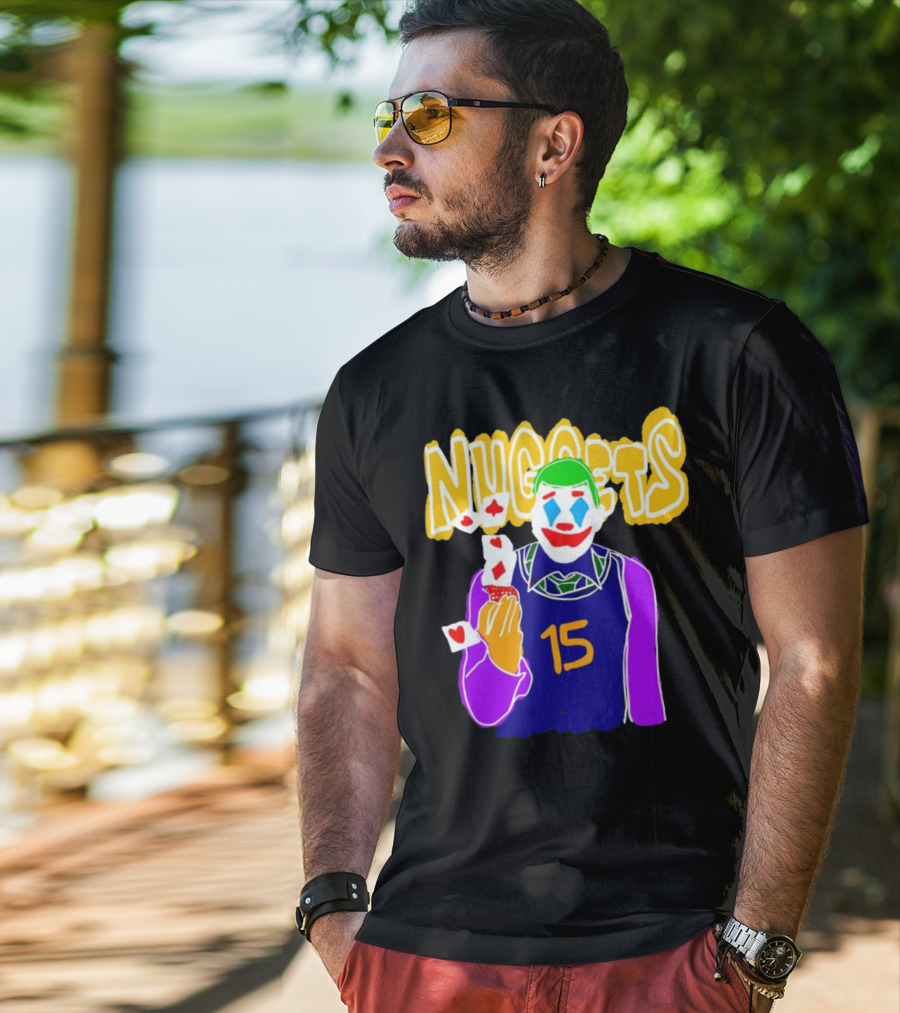 Nuggets 15 Courtside Exclusive Denver Joker Cards T-Shirt