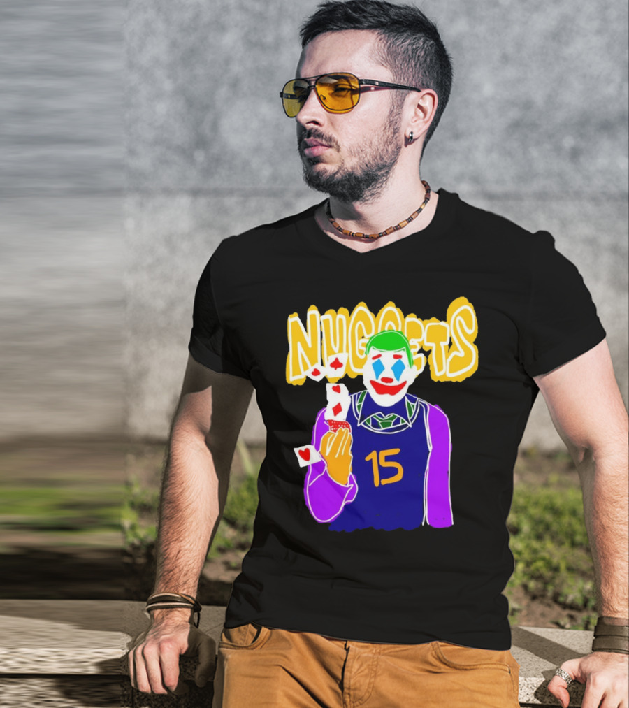 Nuggets 15 Courtside Exclusive Denver Joker Cards T-Shirt