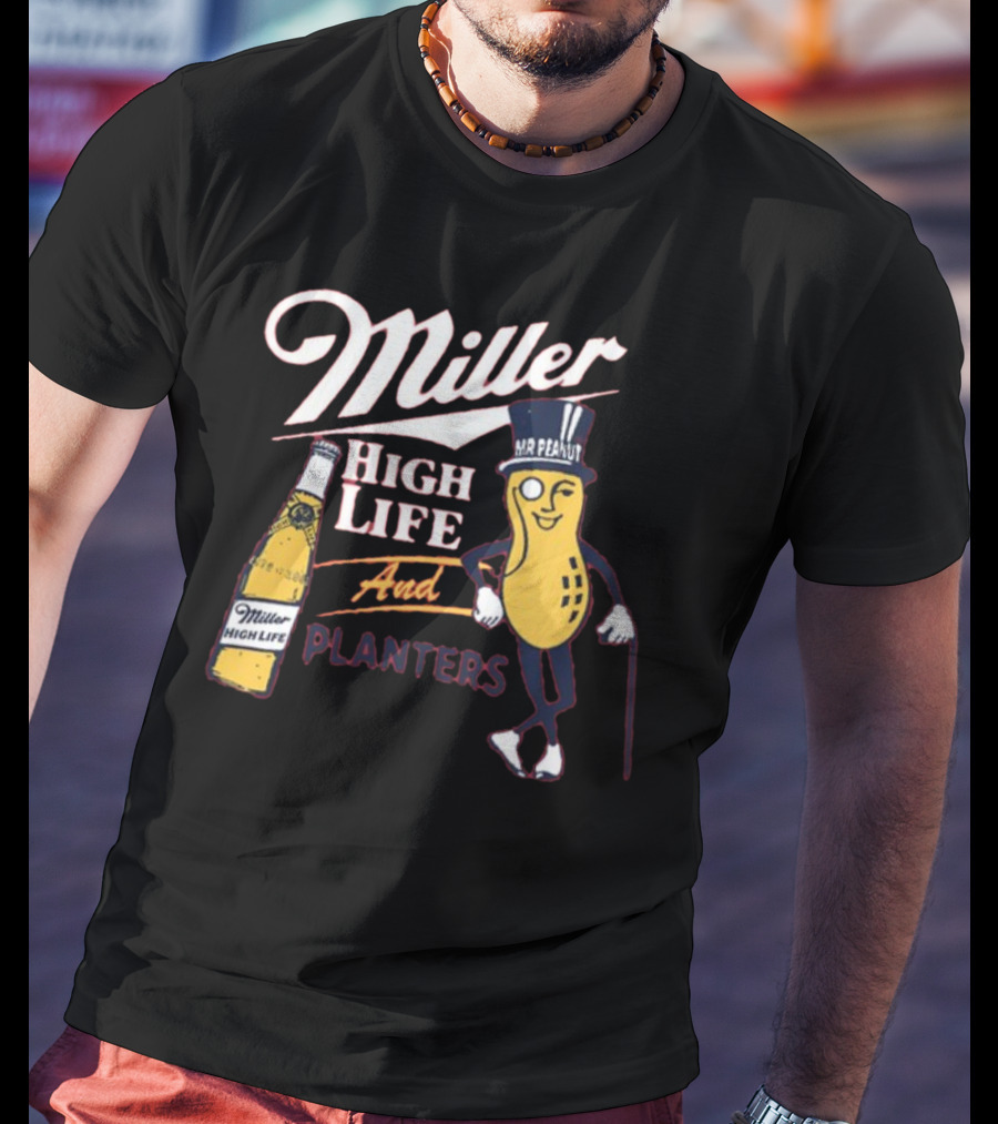 Miller High Life And Planters Mr. Peanut Collaboration T-Shirt