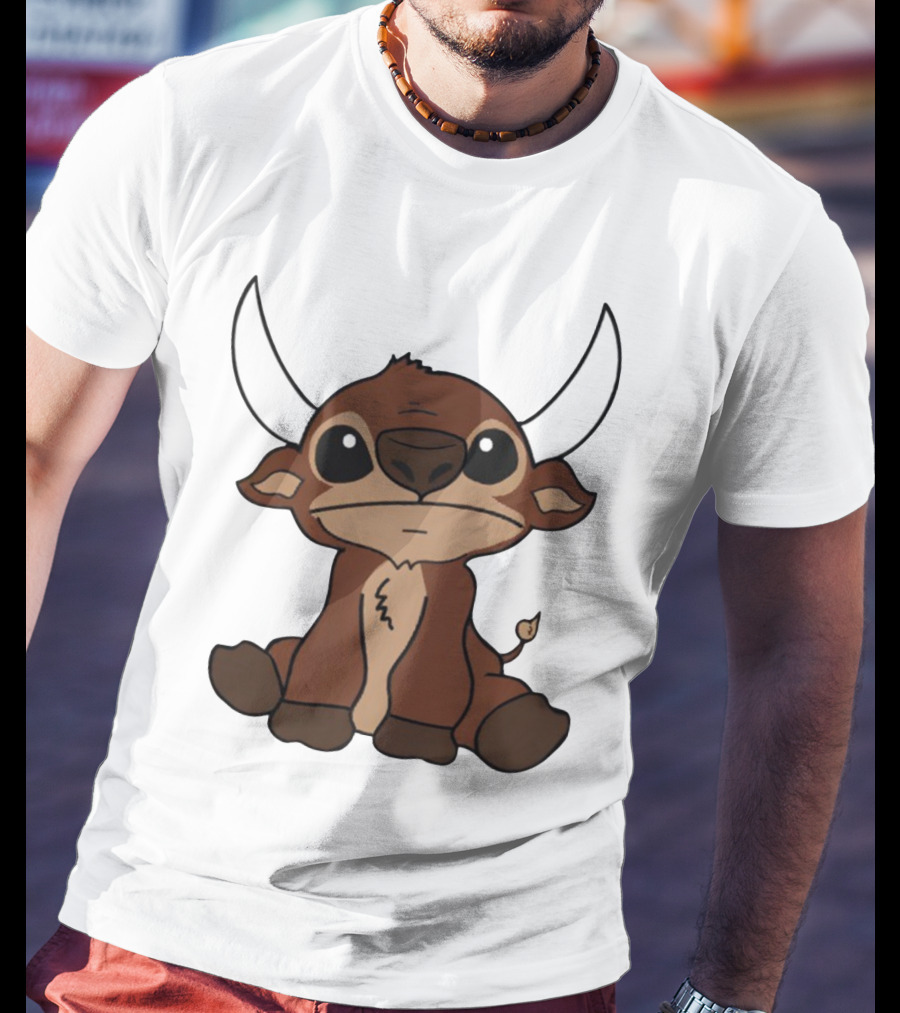 26Shirts Stitch Buffalo Cute Cartoon Buffalo Image T-Shirt