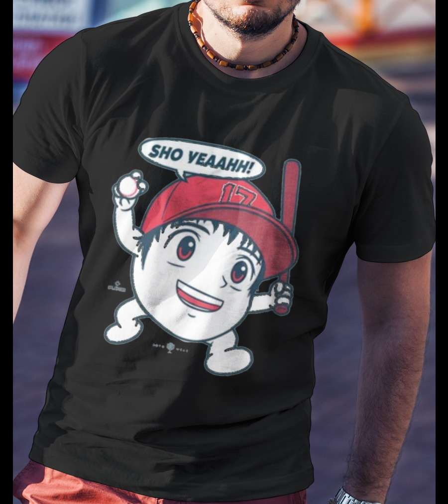 Sho Yeaahh Baseball Character 17 Red Cap Batting Pose T-Shirt