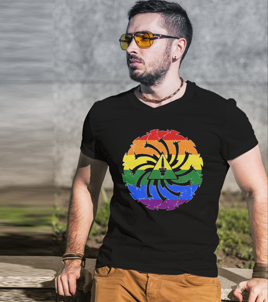 Soundgarden Spiral Pride Logo Rainbow Colors T-Shirt