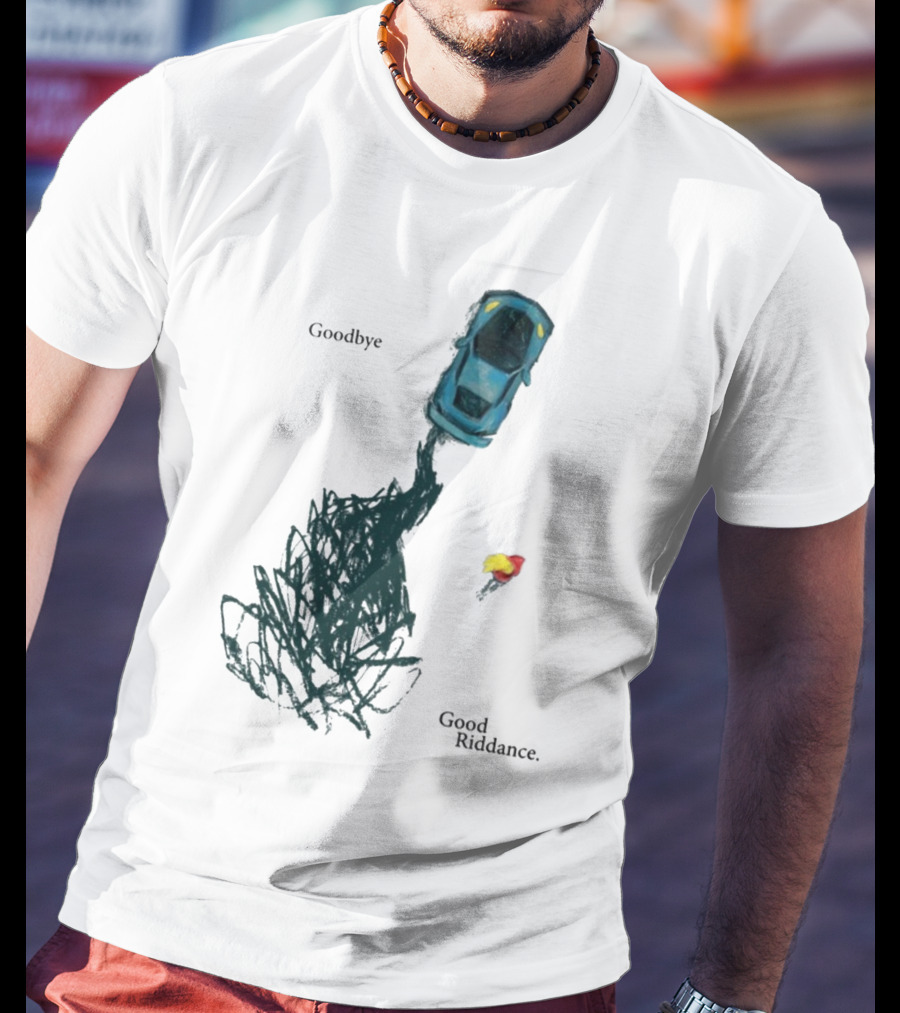 Goodbye Good Riddance Burnout Car Flame Green Day T-Shirt