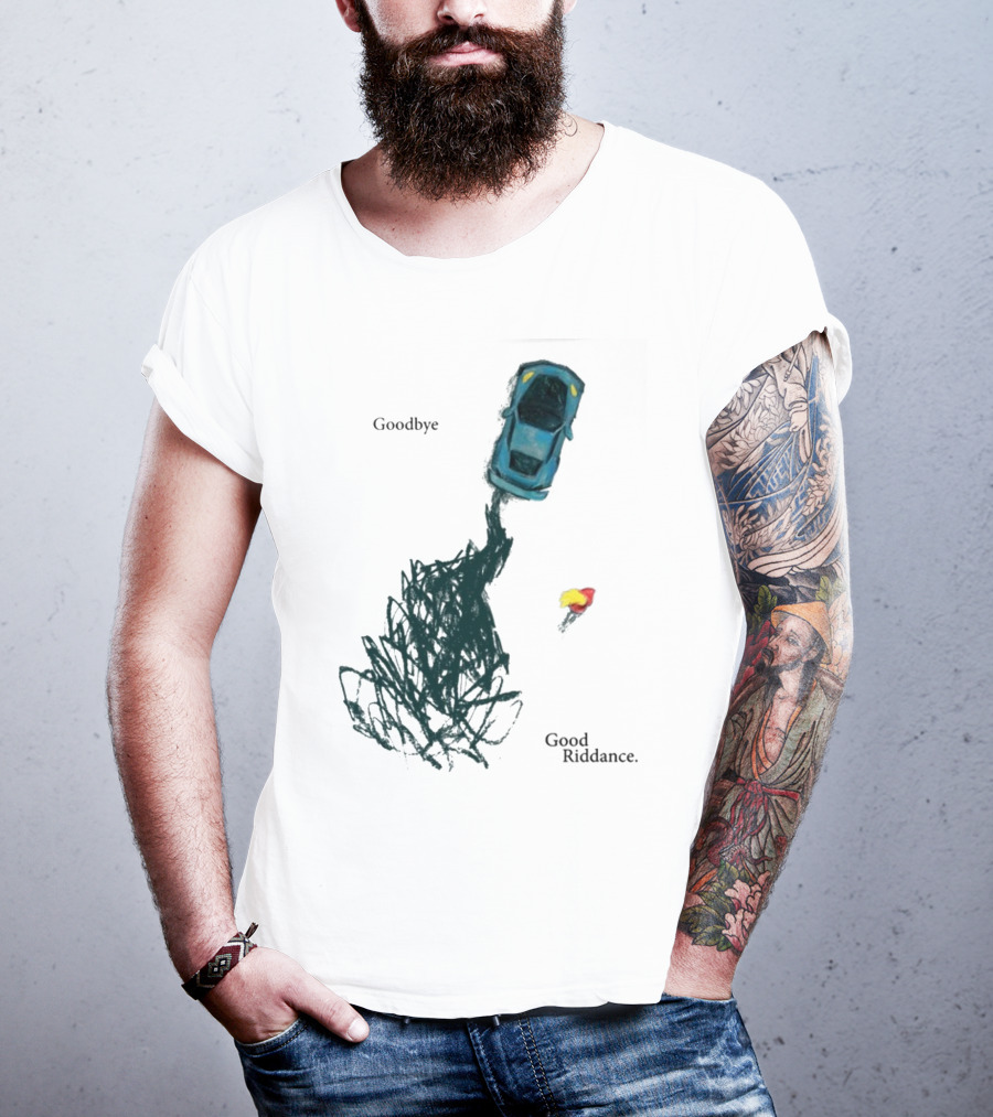 Goodbye Good Riddance Burnout Car Flame Green Day T-Shirt