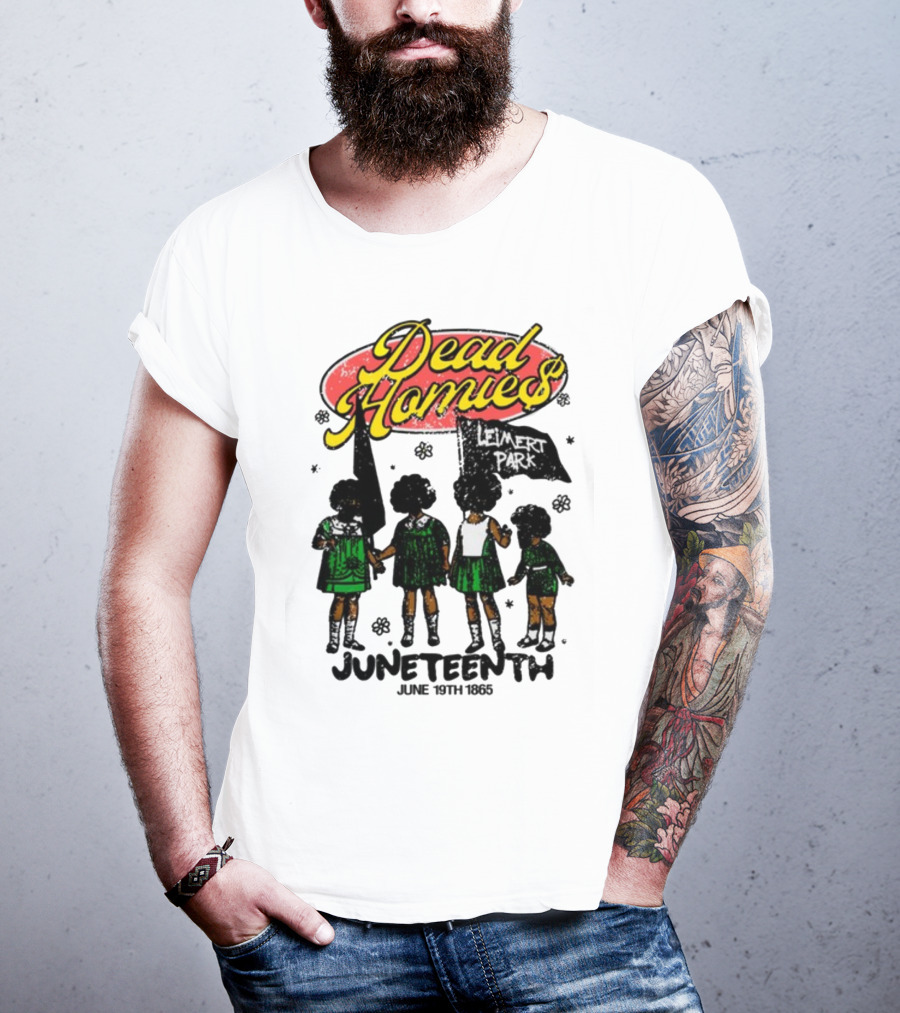Dead Homies Leimert Park Juneteenth June 19th 1865 T-Shirt