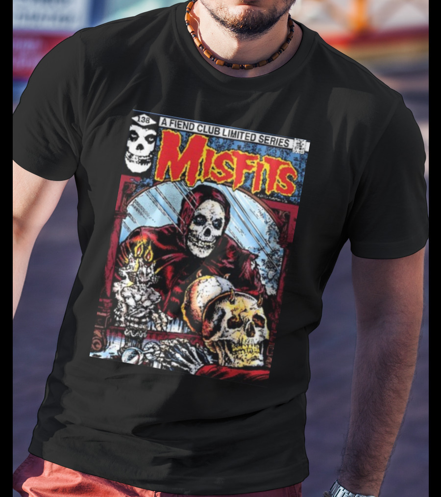 Misfits A Fiend Club Limited Series Skull And Skeleton Reflection T-Shirt