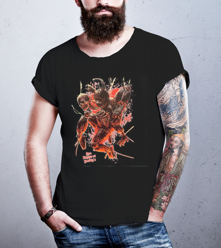 Five Nights At Freddy's Creepy Skeleton Characters T-Shirt