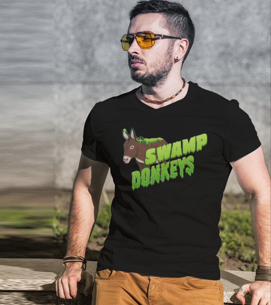 Jomboymedia Swamp Donkeys Blitzball 3 Dripping Green Donkey T-Shirt
