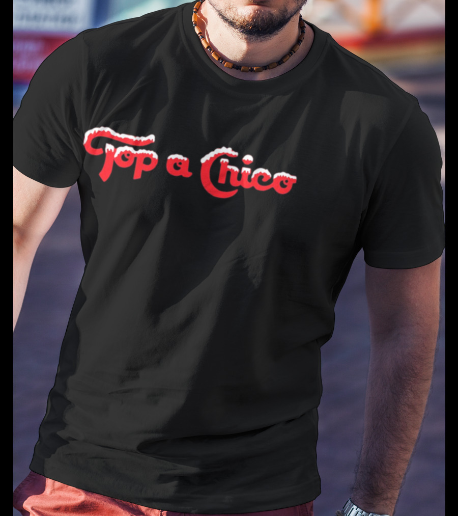 Top A Chico Christmas Santa-Themed Typography T-Shirt