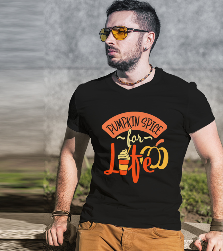 Pumpkin Spice For Life Thanksgiving Pumpkin Cup T-Shirt