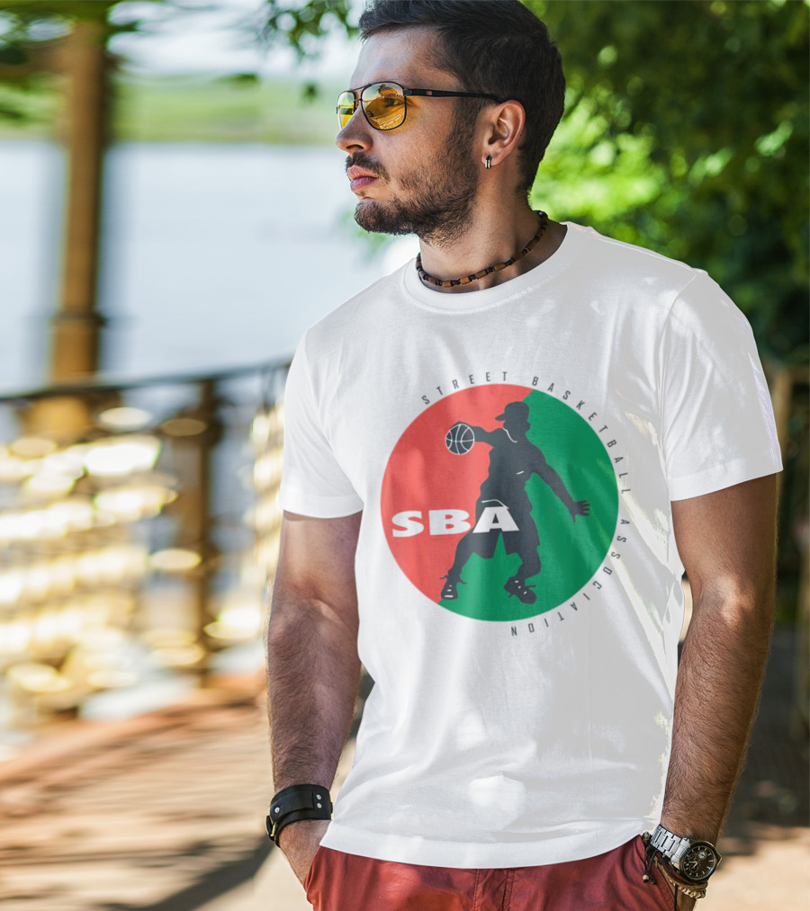 Street Basketball Association SBA Logo Circle T-Shirt