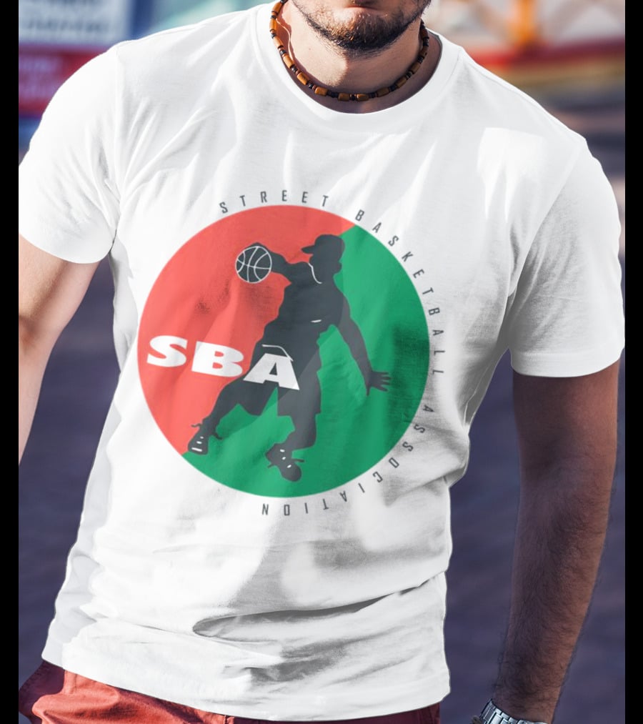Street Basketball Association SBA Logo Circle T-Shirt