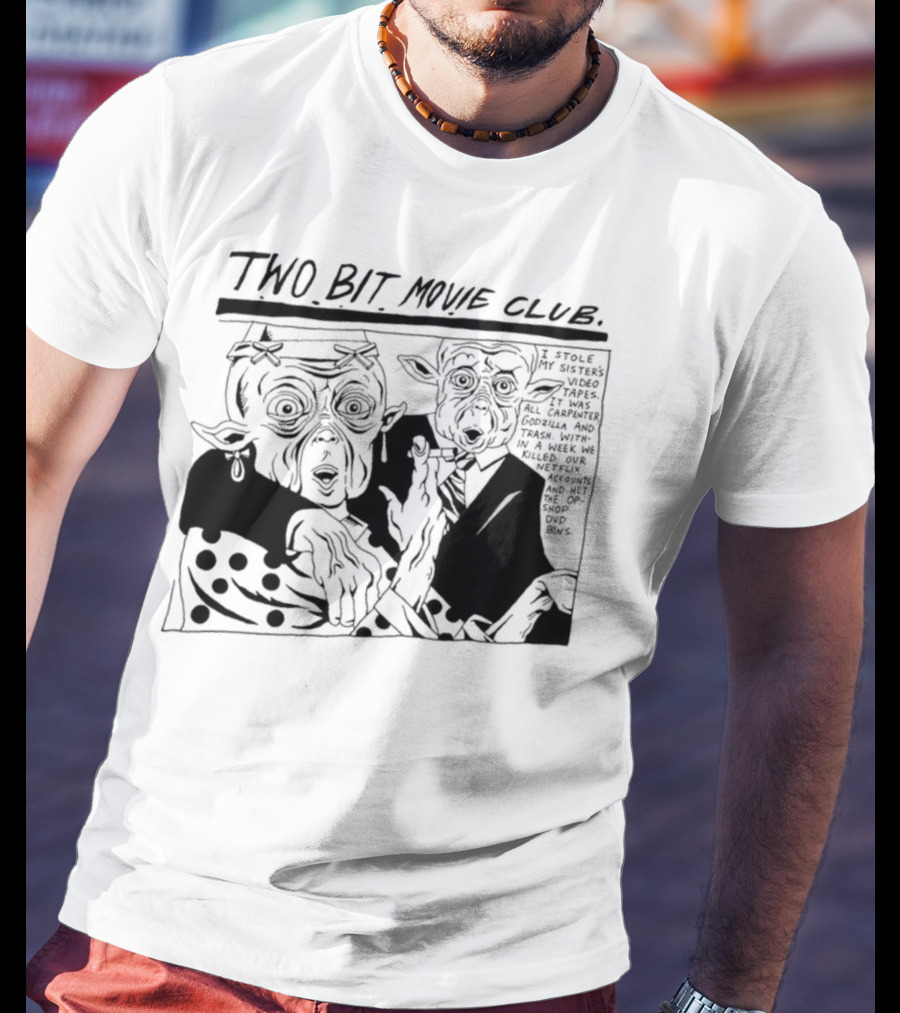 Humanitix Two Bit Movie Club Mac And Me New Farm Cinemas Comic Scene T-Shirt