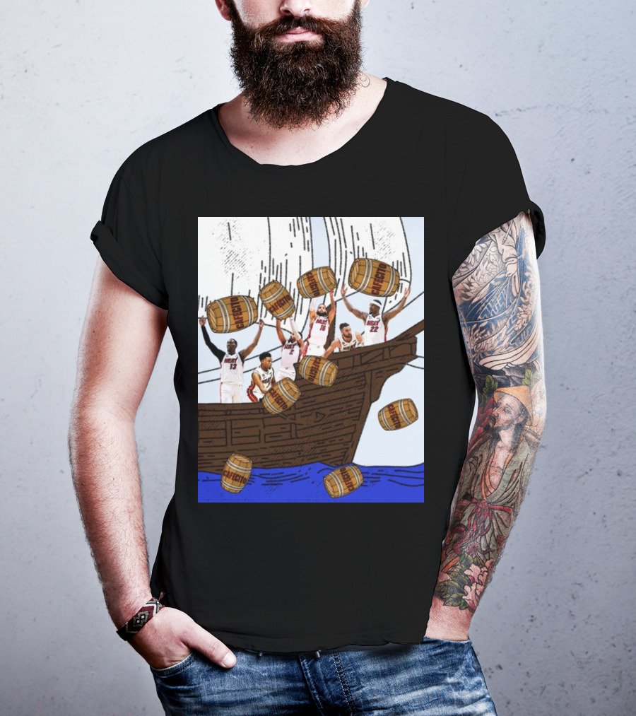 Miami Heat Cafecito Party Ship Adventure Before Flight To Denver T-Shirt