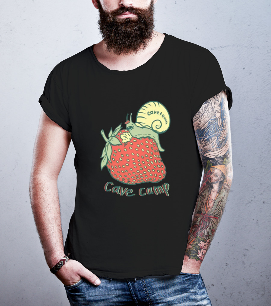 Cavetown Hungry Snail Strawberry Cave Camp T-Shirt