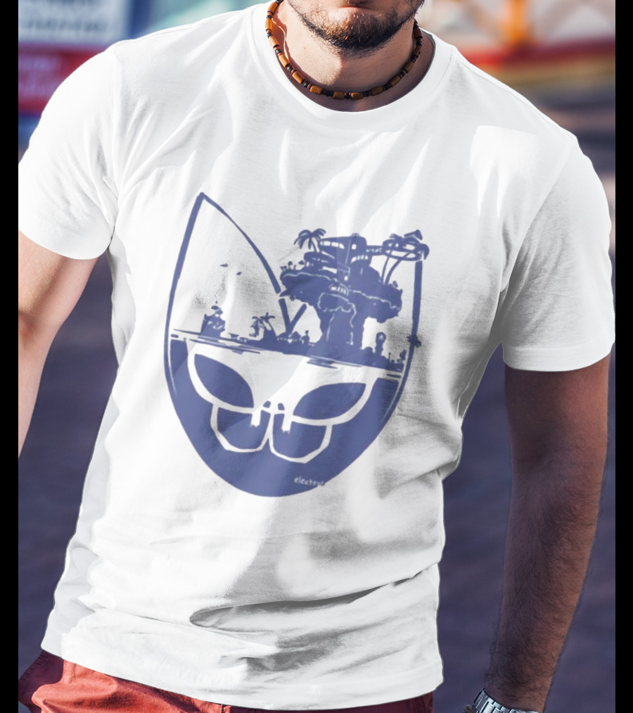 Gorillaz Plastic Beach Skull Island Electrolux T-Shirt
