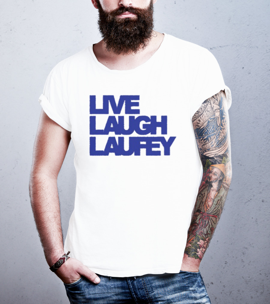 Laufeymusic Live Laugh Laufey Iconic Blue Text T-Shirt
