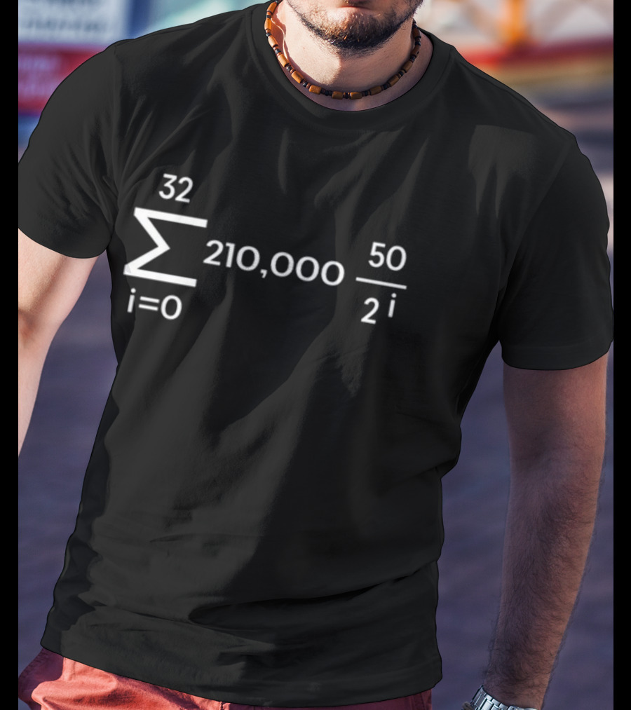 Isabella Wearing Bitcoin 32 210000 50 Over 2 I Formula T-Shirt