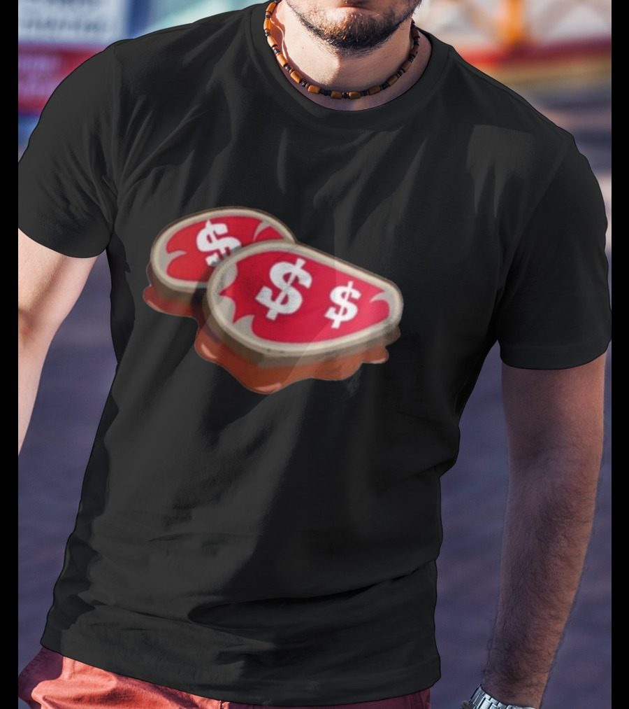 3Token #Loppy Dollar Sign Meat Abstract T-Shirt