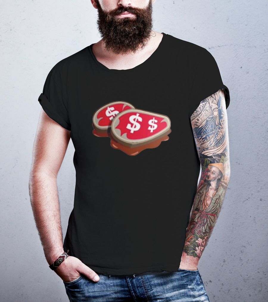 3Token #Loppy Dollar Sign Meat Abstract T-Shirt