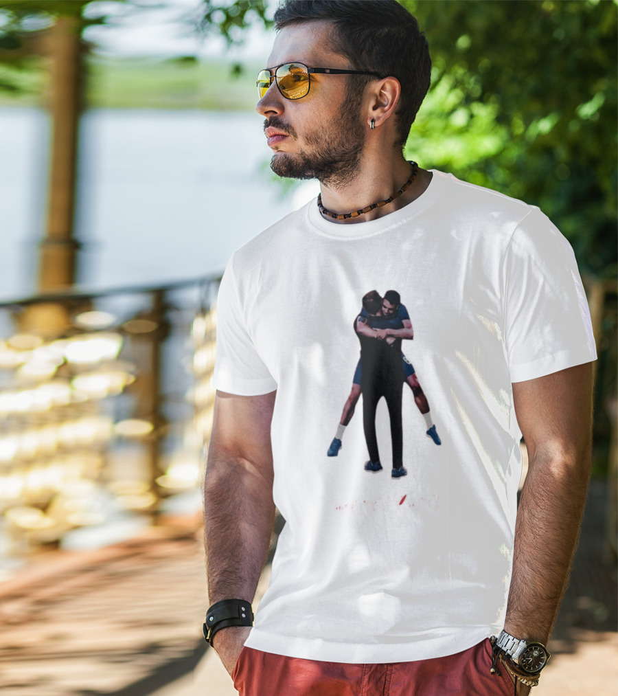 Merci Paris Soccer Celebration Hug T-Shirt