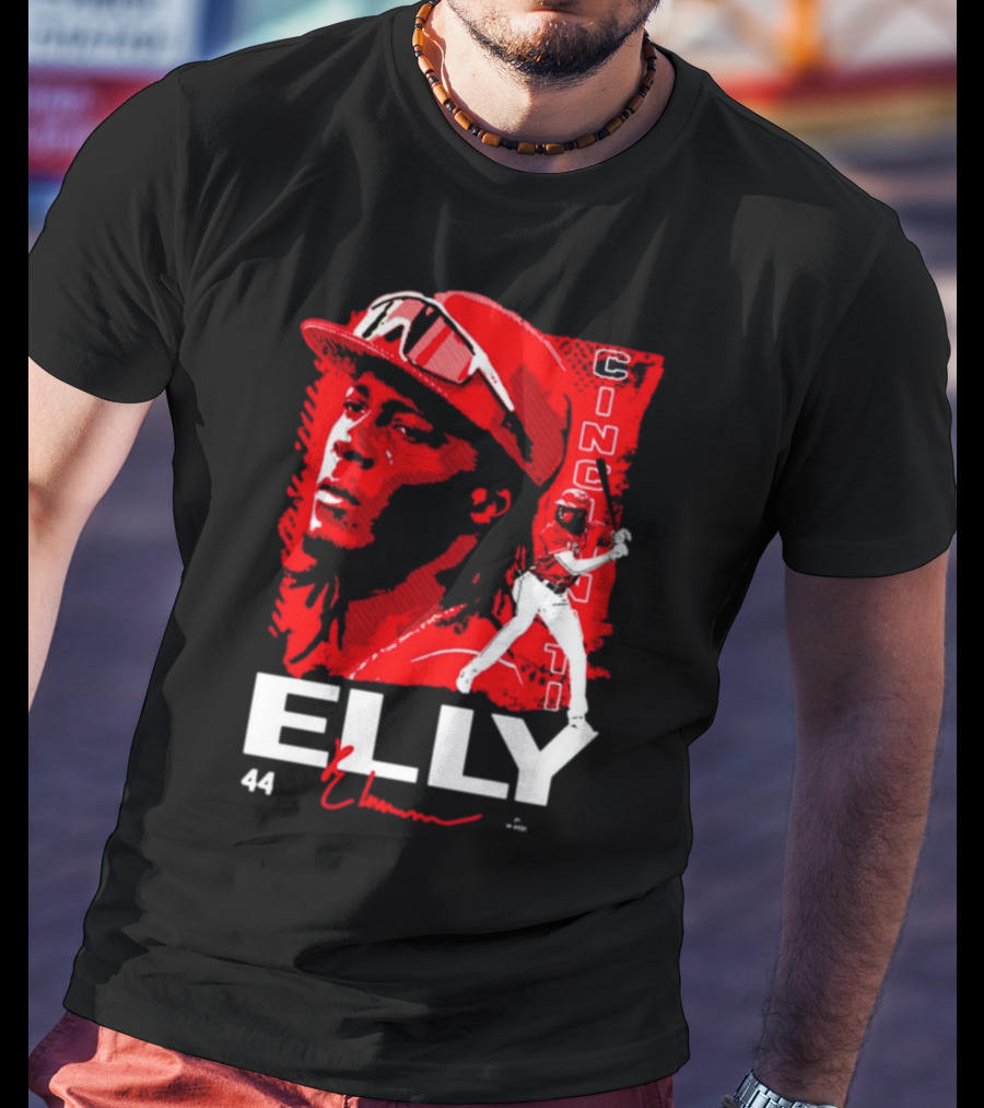 ELLY De La Cruz Cincinnati 44 Playmaker Baseball T-Shirt