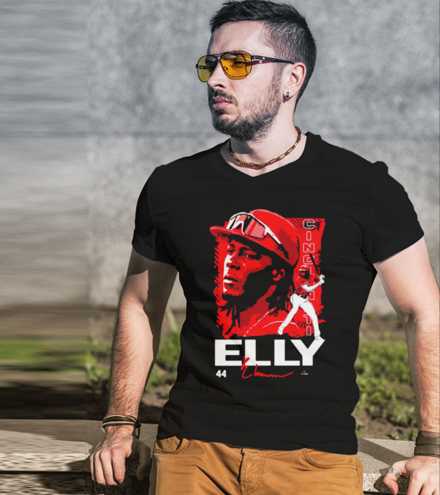 ELLY De La Cruz Cincinnati 44 Playmaker Baseball T-Shirt