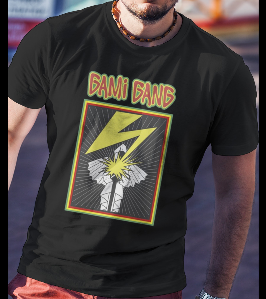 Gami Gang Origami Lightning Explosion Retro T-Shirt