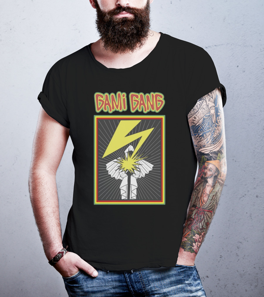 Gami Gang Origami Lightning Explosion Retro T-Shirt