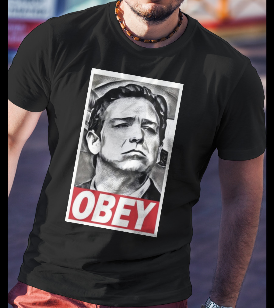 Never Desantis Obey Portrait T-Shirt