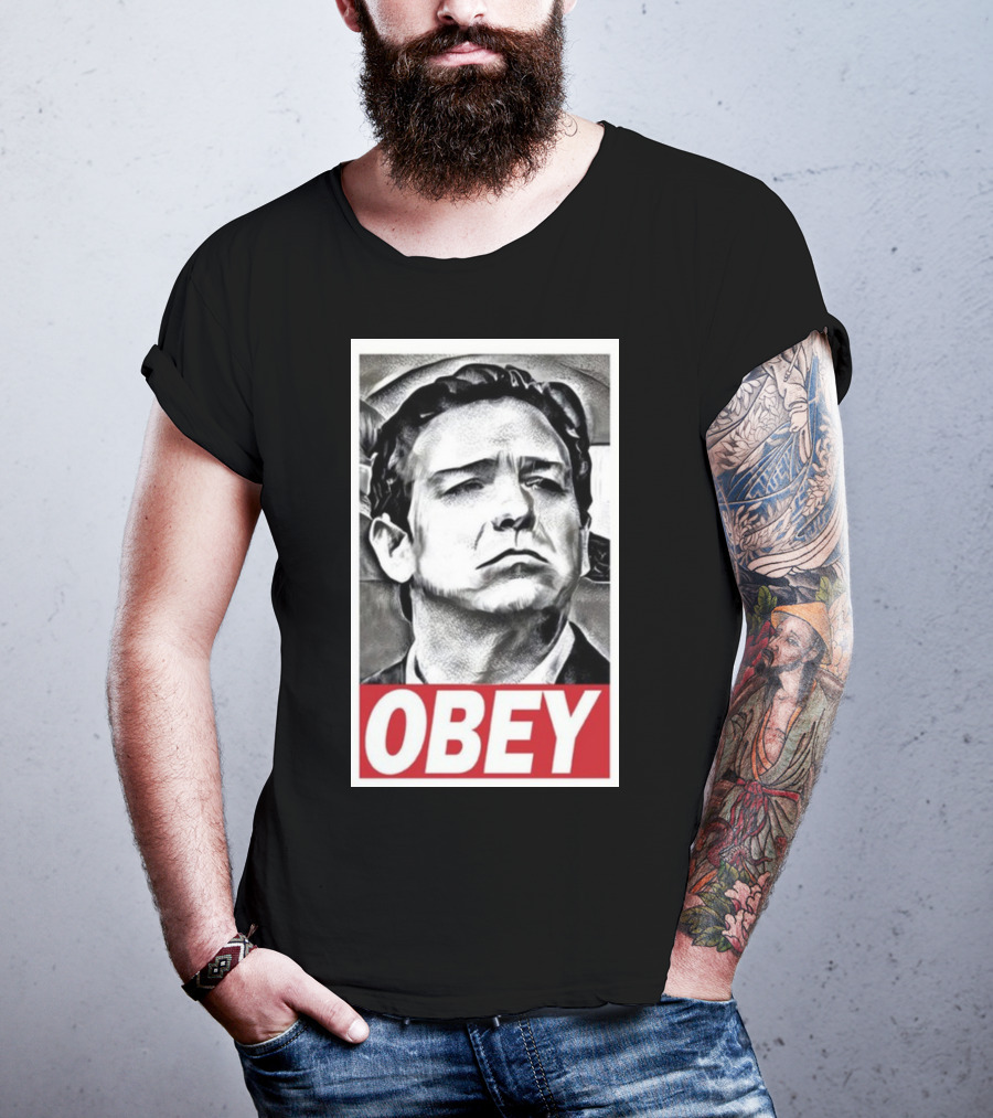 Never Desantis Obey Portrait T-Shirt