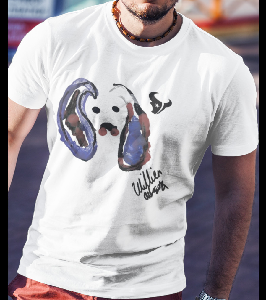 Texans Will Anderson Jr Artwork Featuring Rookie Signature T-Shirt