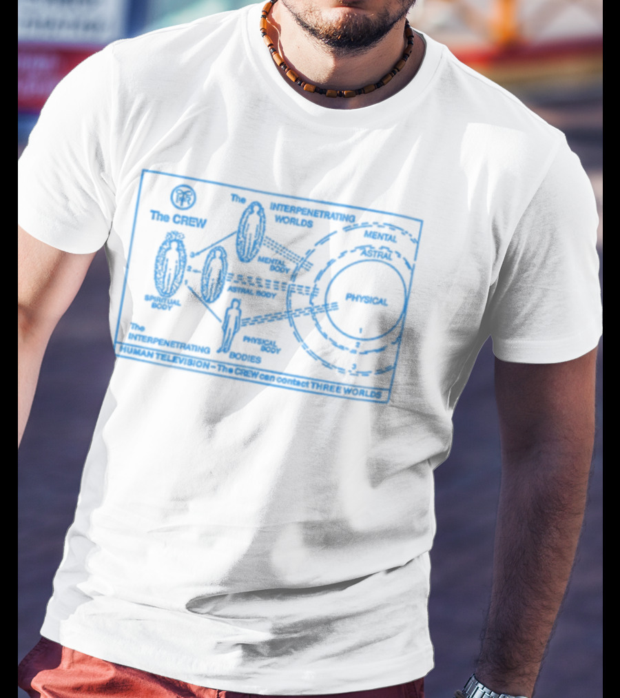 The Crew Interpenetrating Worlds Human Television Contact Three Worlds Astral Mental Physical Bodies T-Shirt