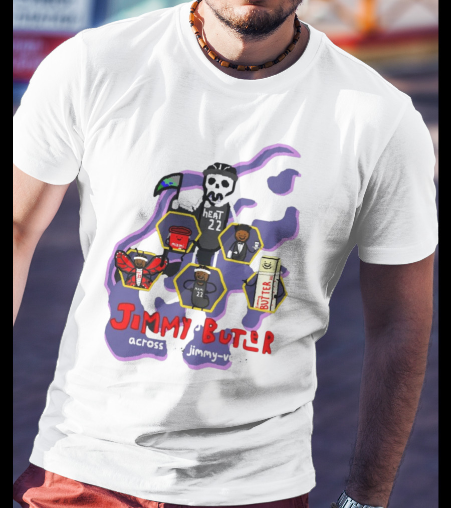 Jimmy Butler Heat 22 Across The Jimmy-Verse T-Shirt