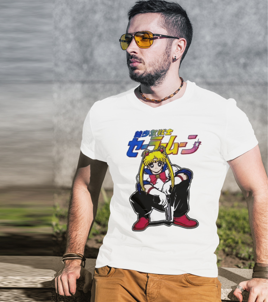 Bishoujo Senshi Sailor Moon With Gun T-Shirt