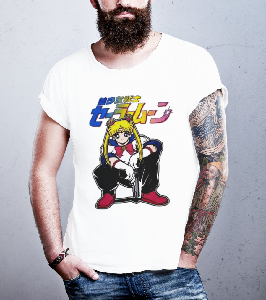 Bishoujo Senshi Sailor Moon With Gun T-Shirt
