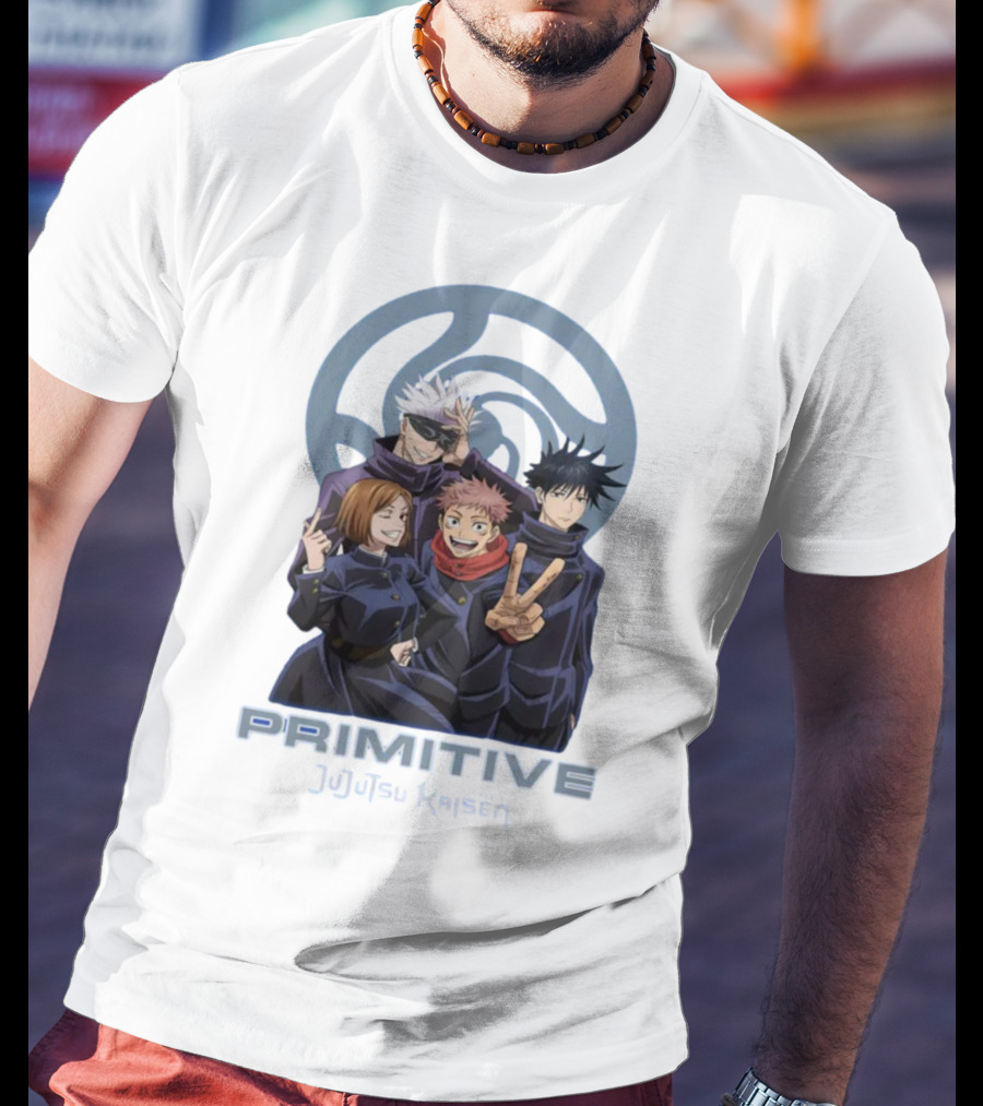 Primitive Jujutsu Kaisen Characters Group Pose T-Shirt