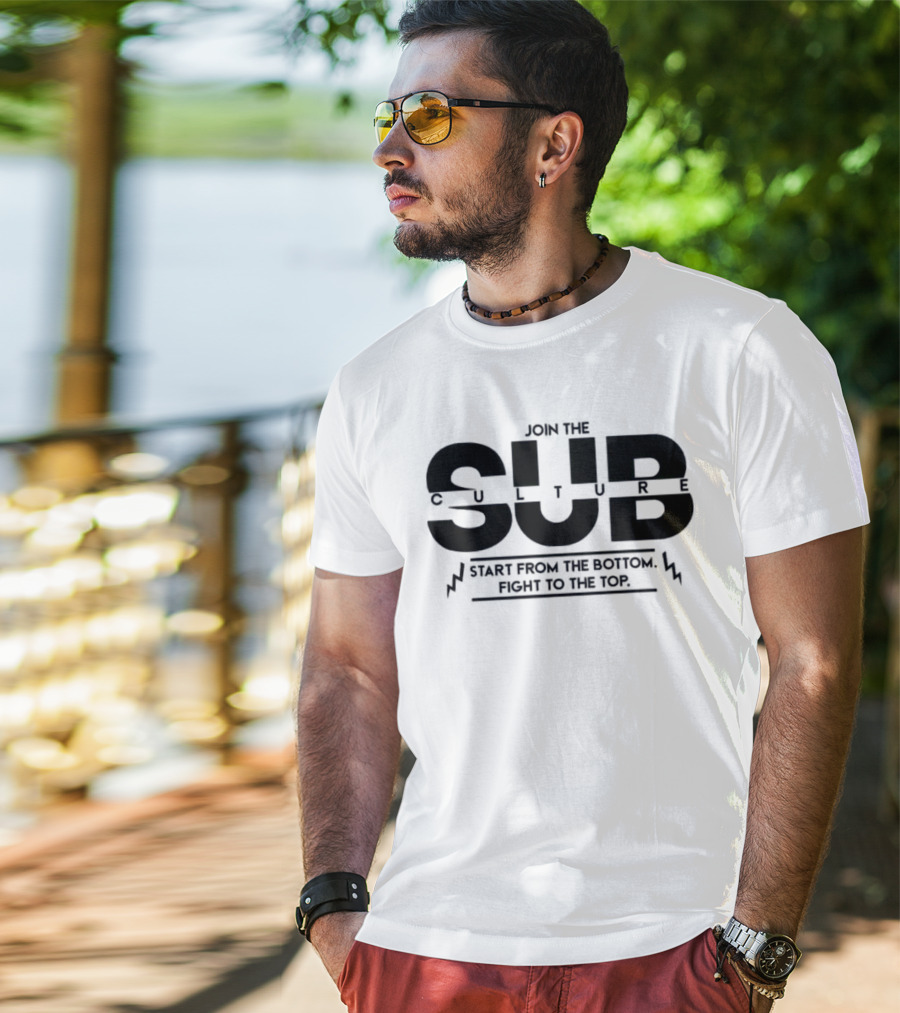 Join The Subculture Start From The Bottom Fight To The Top Pro Wrestling Tees Flash Morgan Webster T-Shirt