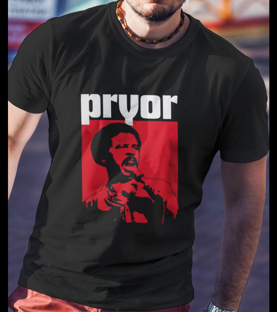 Pryor Richard Pryor Red Stencil Shop T-Shirt
