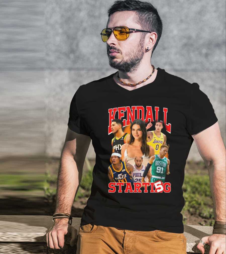 Kendall Starting 5 Phoenix Lakers Jazz Philly Boston T-Shirt