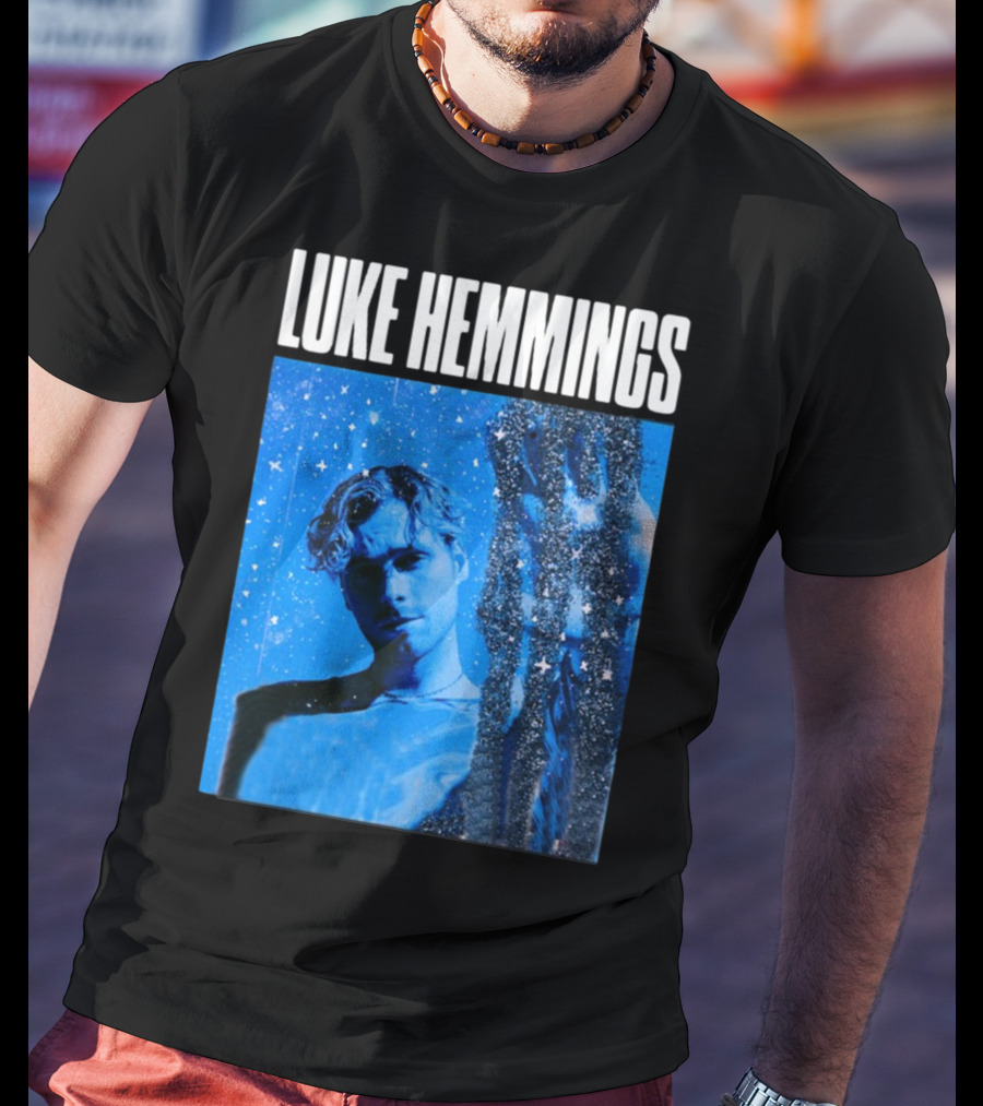 Luke Hemmings Live At The Fonda June 08 Blue Starry Night Aesthetic T-Shirt