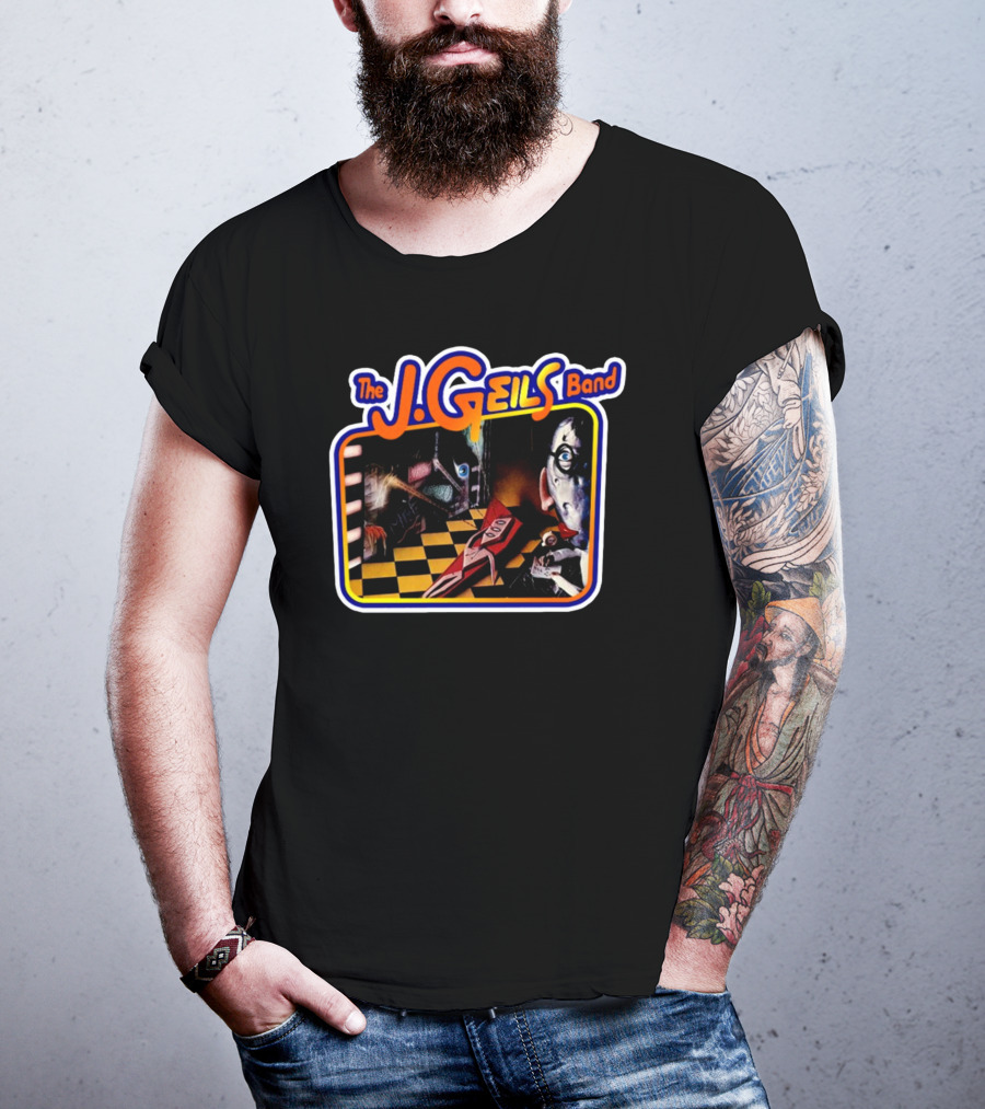 The J. Geils Band Surreal Checkerboard Room Cover T-Shirt
